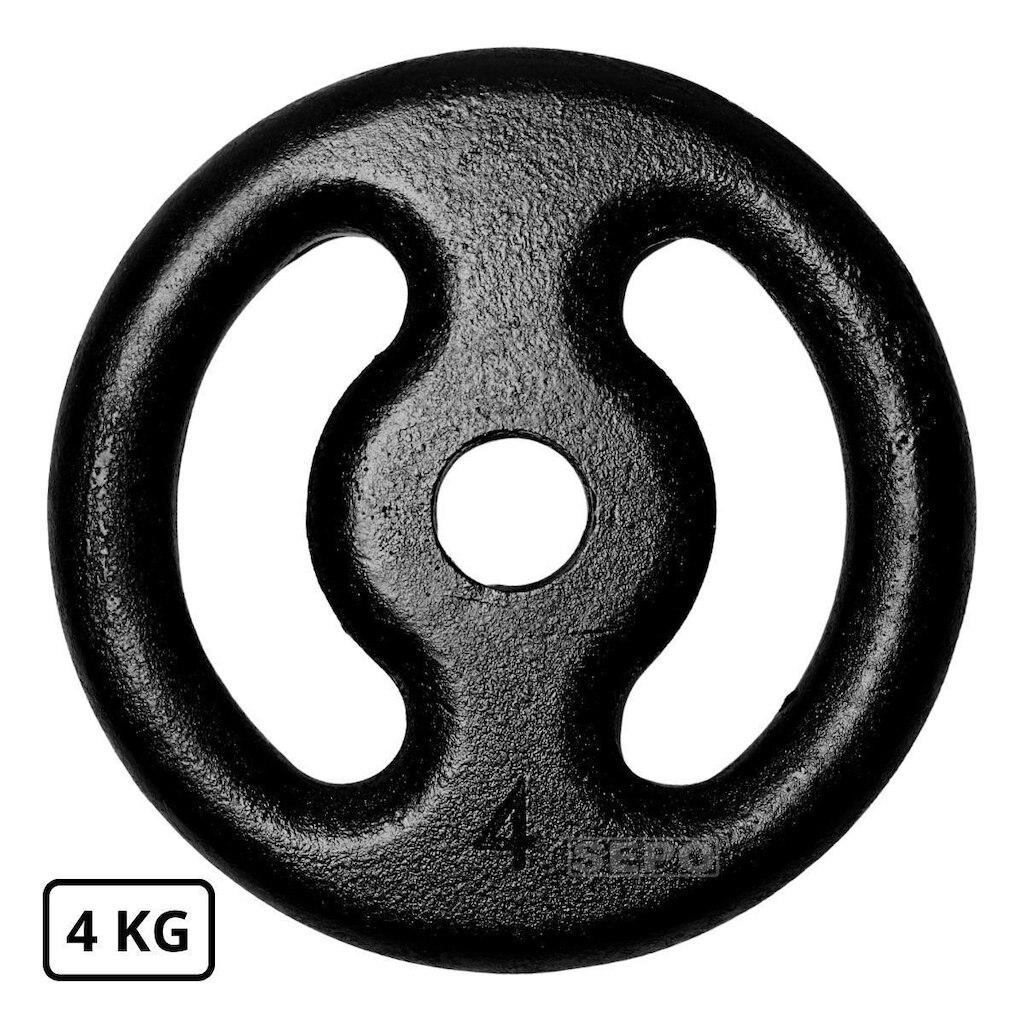 Anilha de Ferro Fundido Pintada 4 Kg Preto