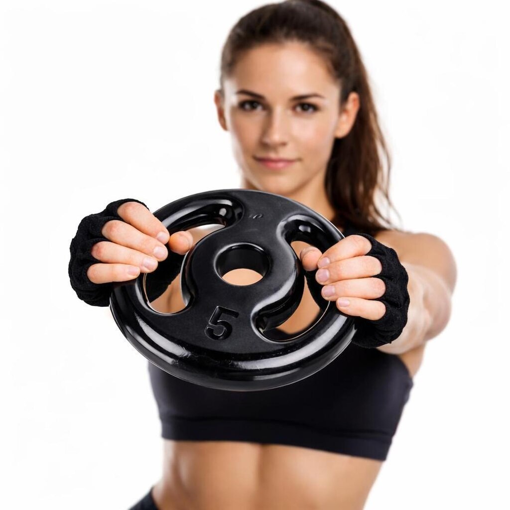 Anilha Emborrachada 5 Kg Preta
