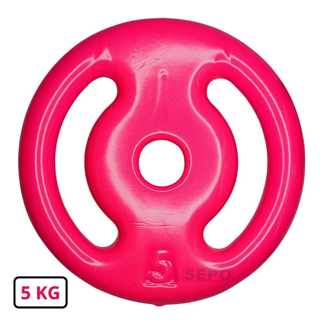 Anilha Emborrachada Fitness 5 Kg Rosa