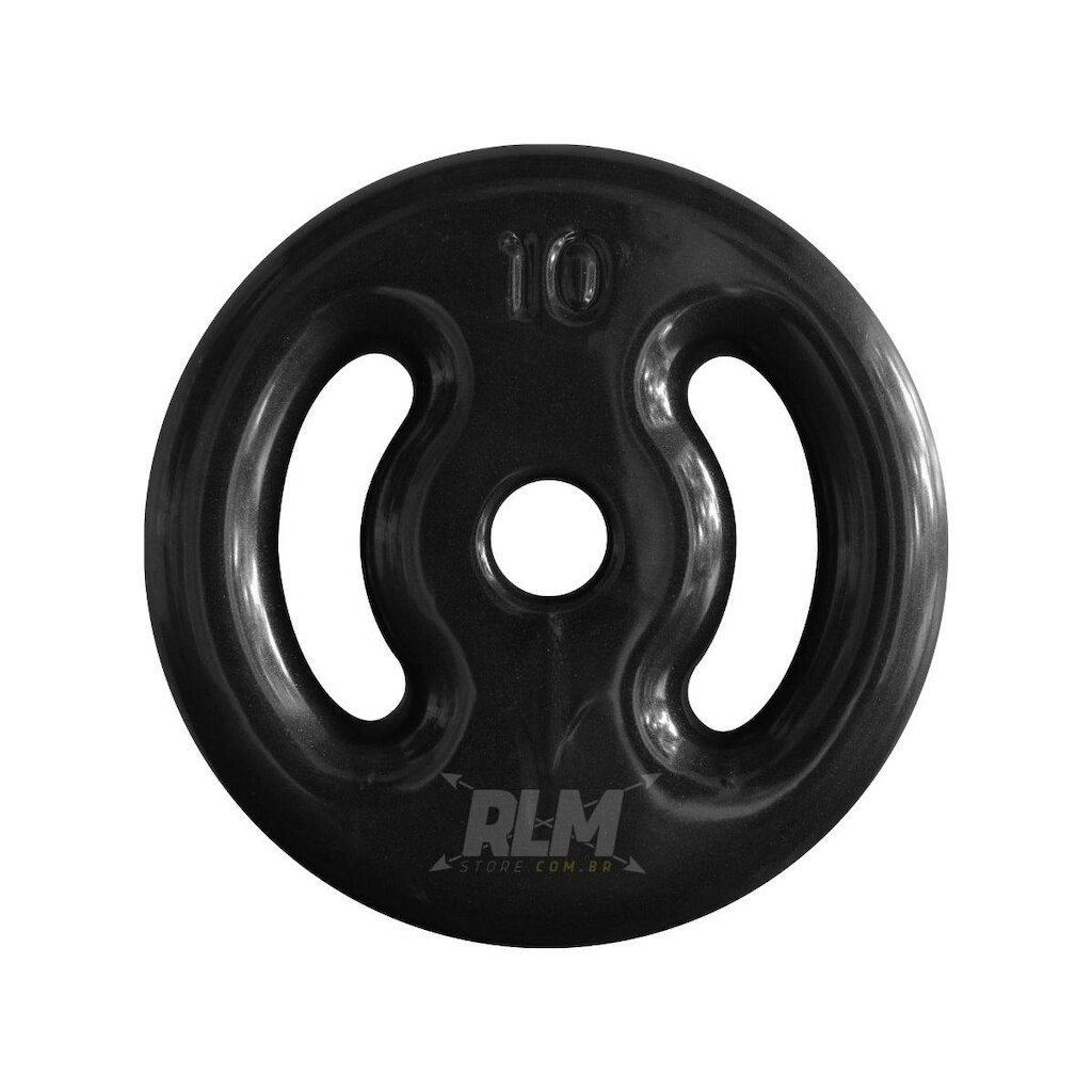 Anilha Emborrachada - Preta - 10 Kg