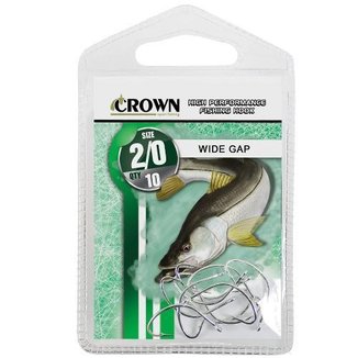 Anzol Crown Wide Gap Prata N 2/0 - 10 Uni