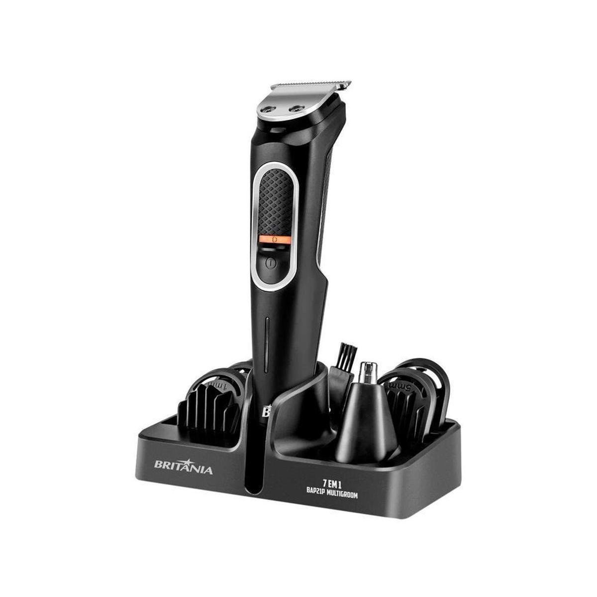 Aparador de Pelos Britânia MultiGroom BAP21P 7 em 1 com Acessórios Menor preço em Aparador de Pelos Britânia MultiGroom BAP21P 7 em 1 com Acessórios