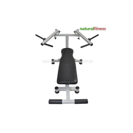 Aparelho Banco de Supino Reto Articulado para Musculação - Branco - Preto Menor preço em Aparelho Banco de Supino Reto Articulado para Musculação - Branco - Preto