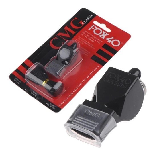 Apito Profissional Fox 40 Classic com Cordão - Preto Menor preço em Apito Profissional Fox 40 Classic com Cordão - Preto