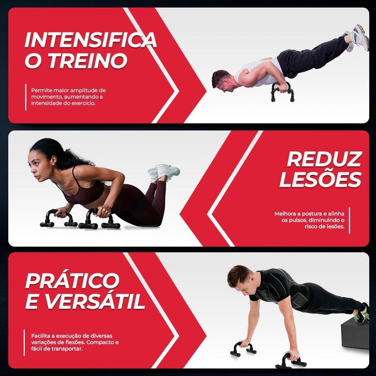 Apoio Para Flexão Consport - Barra De Supino Portátil - Para Treino Em Casa E Academia