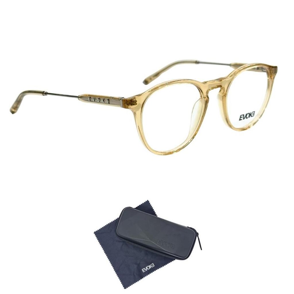 Armação de Grau Evoke Shelby 02 G01 Crystal Nude Silver