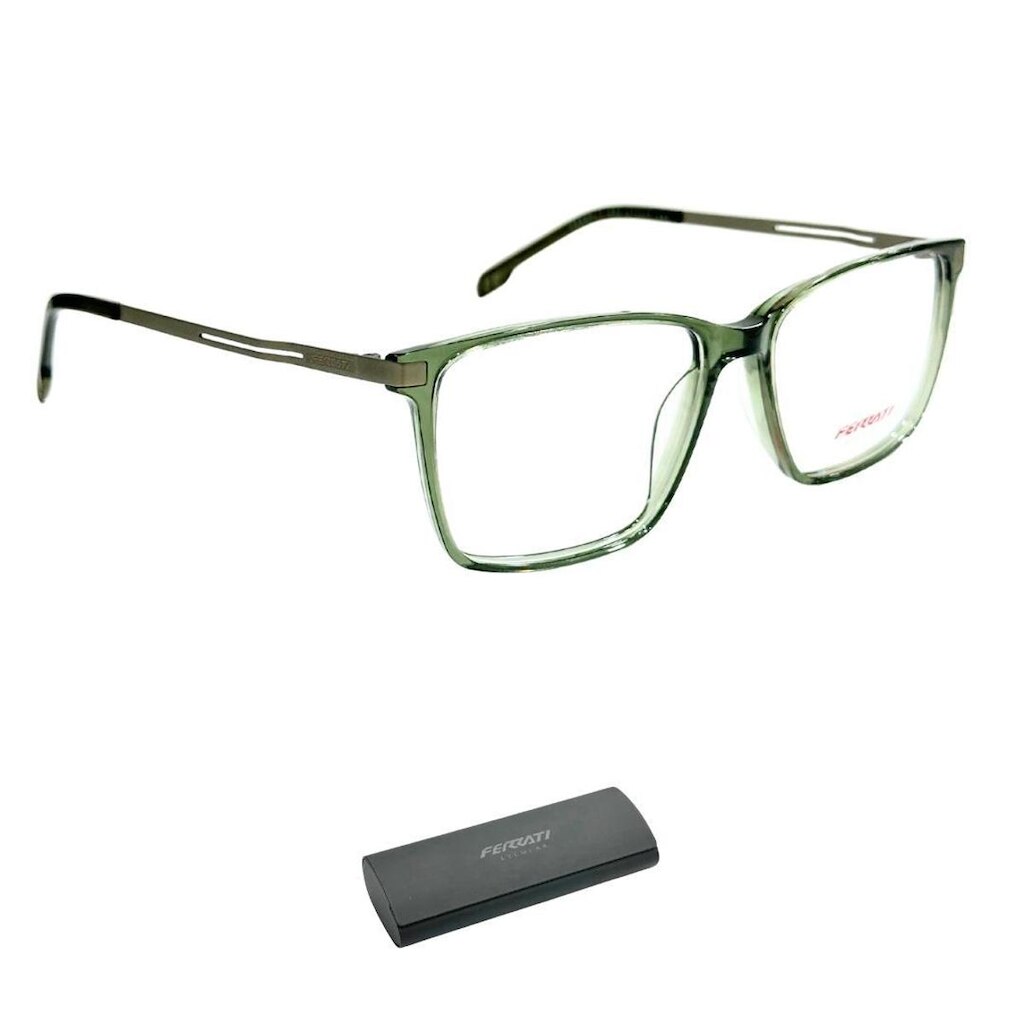 Armação de Grau Ferrati FE6041T E02 Crystal Green Original