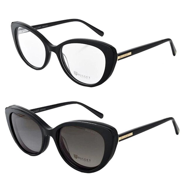 Armação De Óculos Bulget Clip On Bg7156 A01 Preto Brilho - Preto | Netshoes