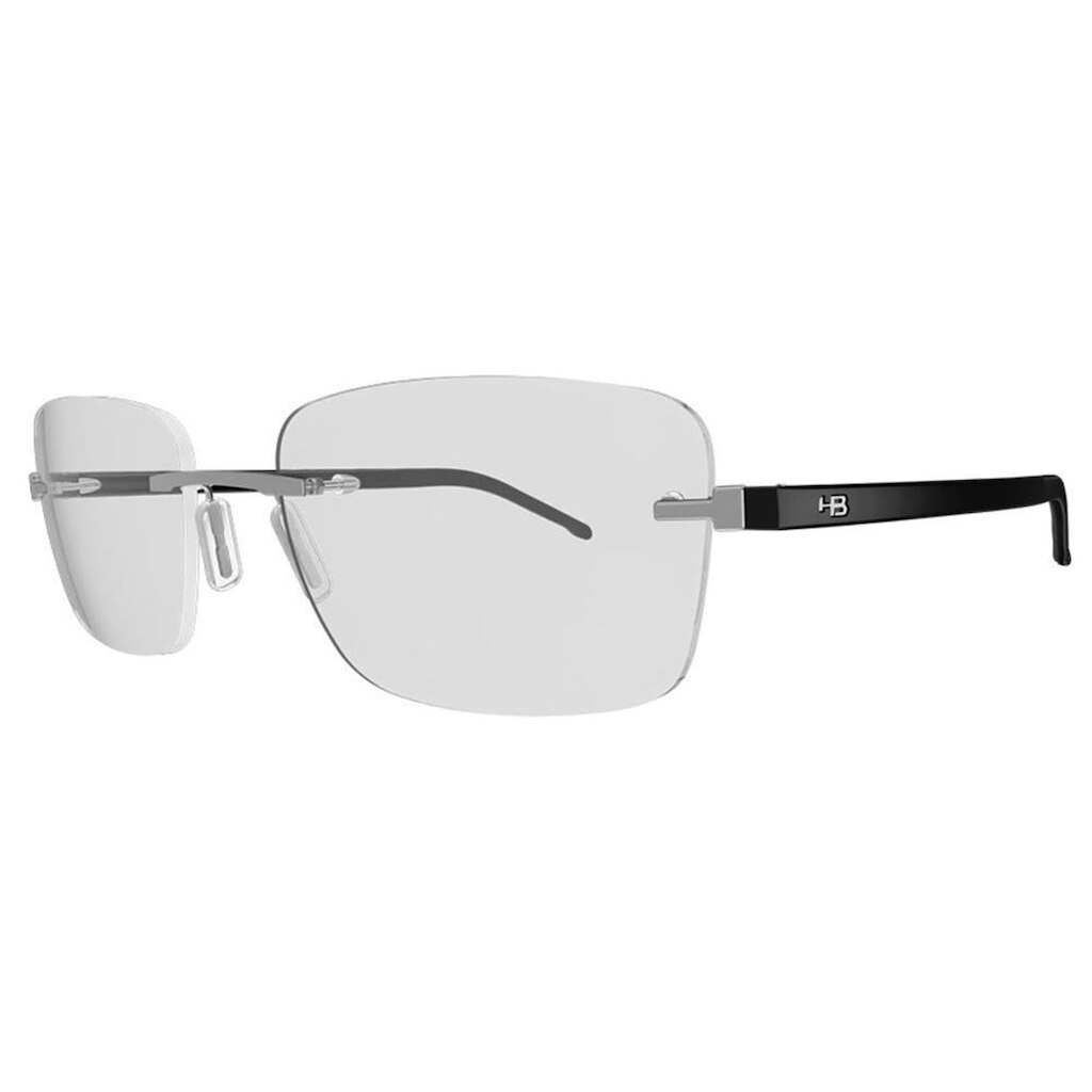 Armação HB Duotech 0402 Matte Grey Matte Black - Cinza 55