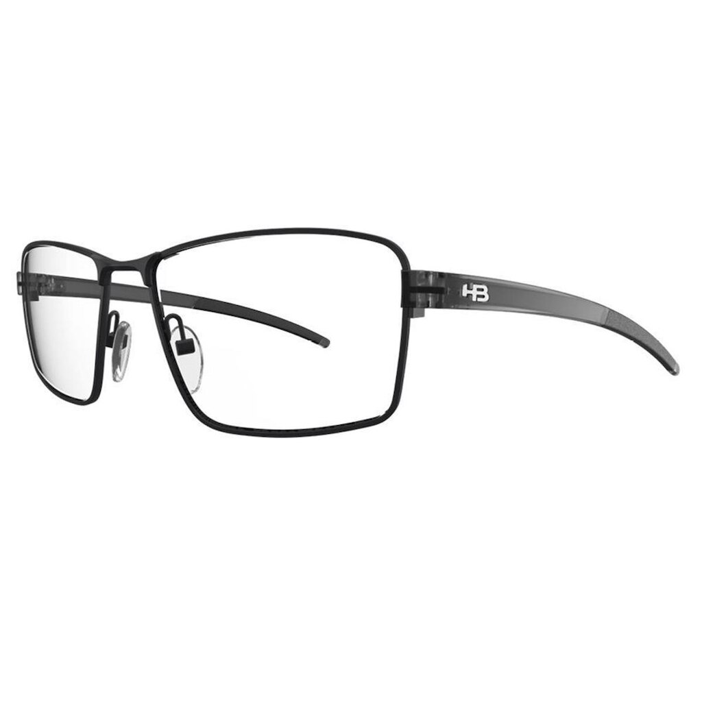 Armação HB Duotech 0427 Matte Graphite Black - Cinza 57