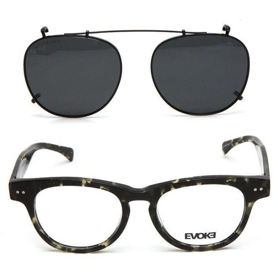 Armação Óculos Evoke Clip On Classic G21 Demi Polarizado - Verde Menor preço em Armação Óculos Evoke Clip On Classic G21 Demi Polarizado - Verde