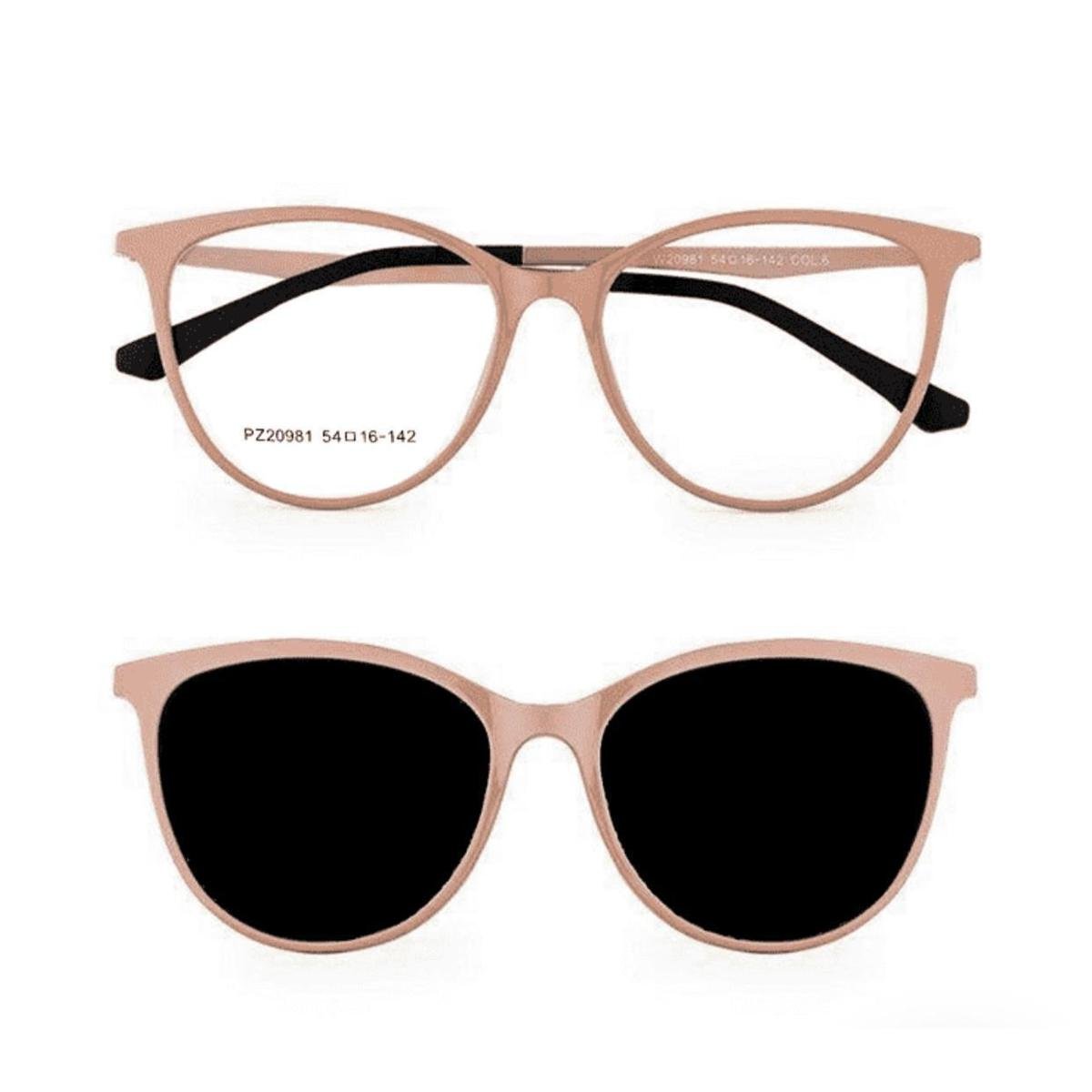 Armação Óculos Grau Clipon Sol Feminino Gatinho 2 Em 1 Rita é ruim? Armação Óculos Grau Clipon Sol Feminino Gatinho 2 Em 1 Rita é boa?