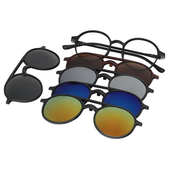 Armação Óculos Grau e Sol Clipon 5 Lentes Feminino 1365 - Preto é ruim? Armação Óculos Grau e Sol Clipon 5 Lentes Feminino 1365 - Preto é boa?