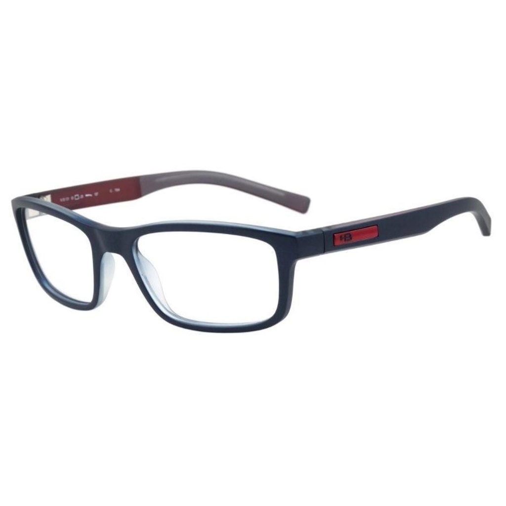 Armação Óculos Hb Polytech 93121 10101000314010 Azul Vermelho Fosco