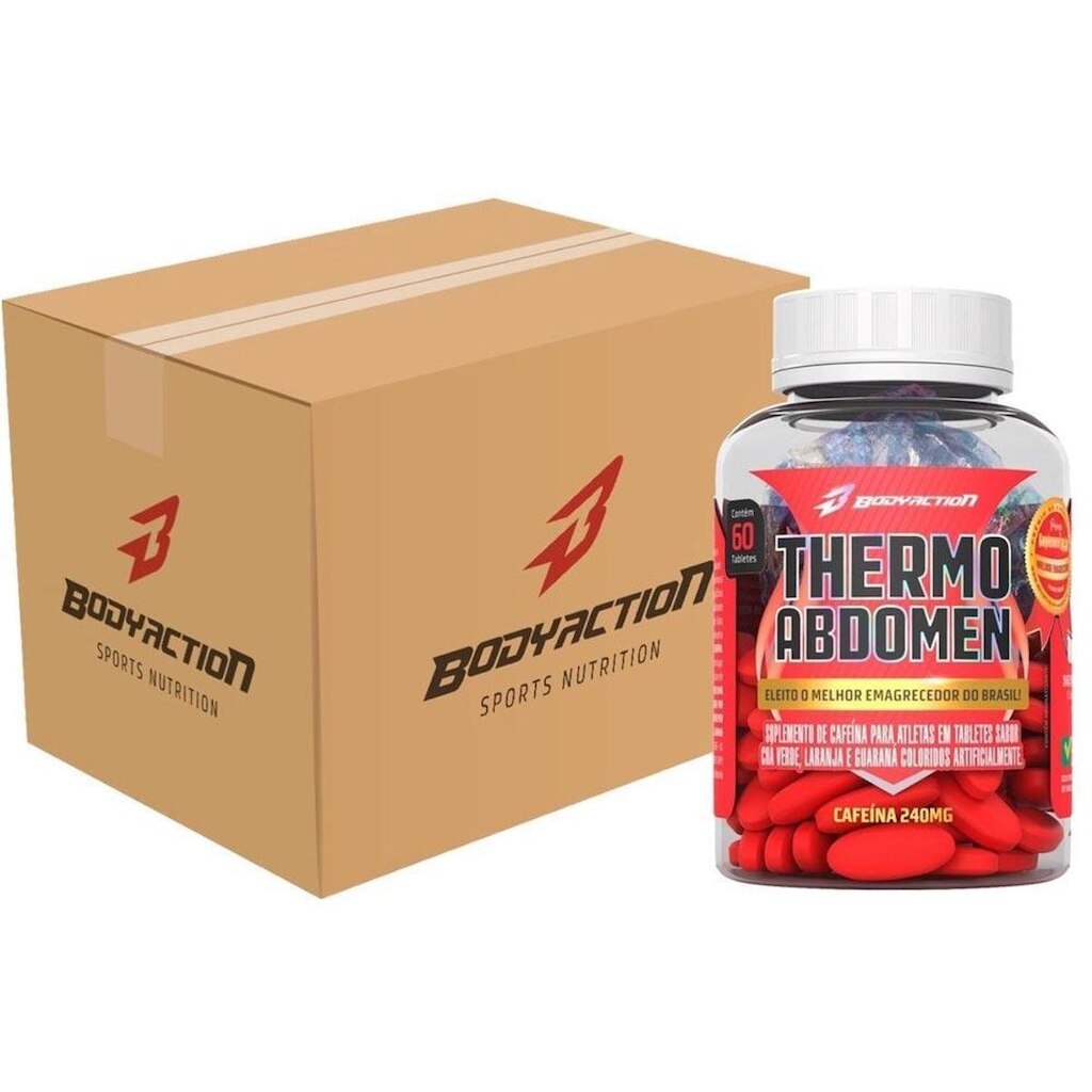 Atacado Caixa 12x Thermo Abdomen 60 Termogênico BodyAction