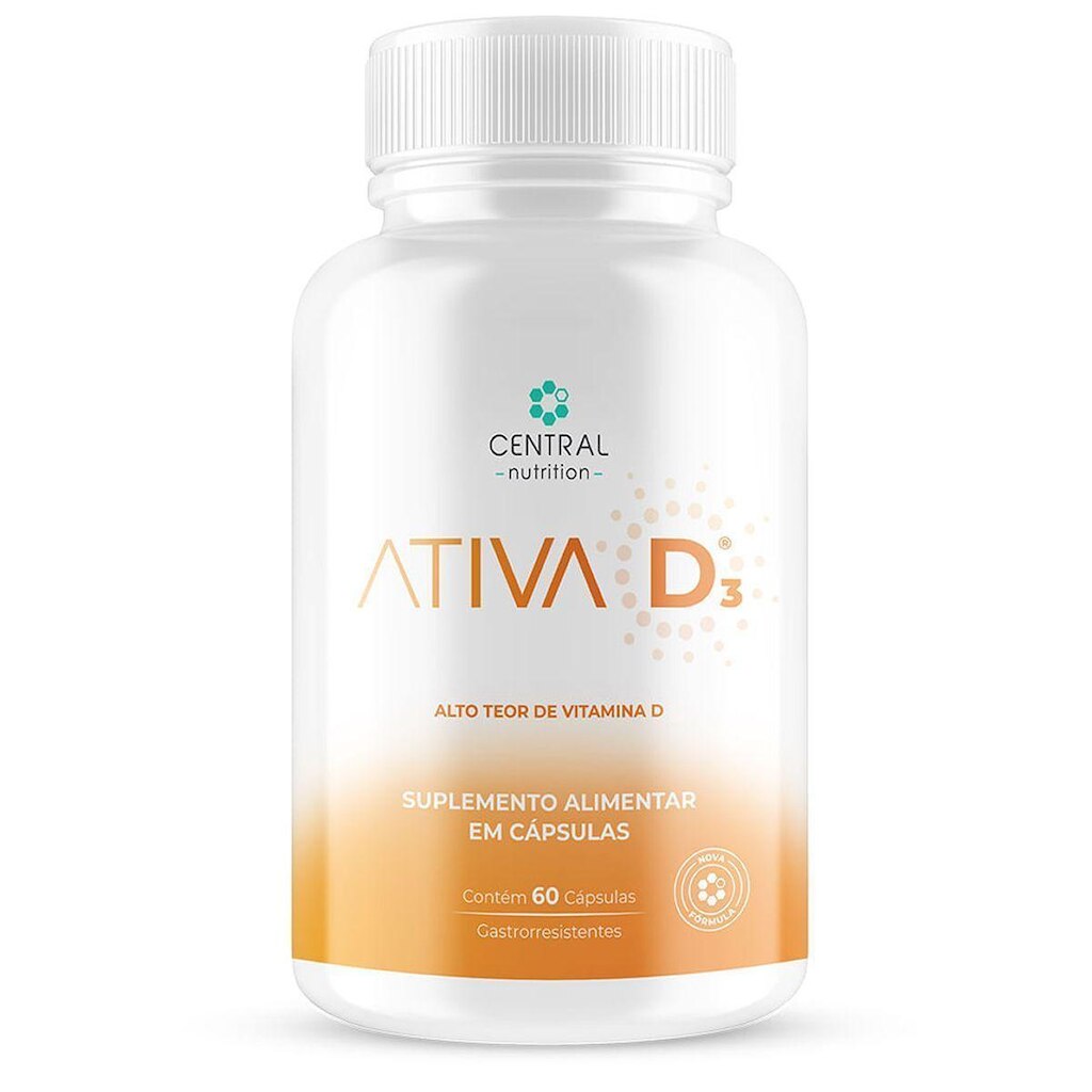 Ativa D3 - 60 Cápsulas Gastrorresistentes - Central Nutrition