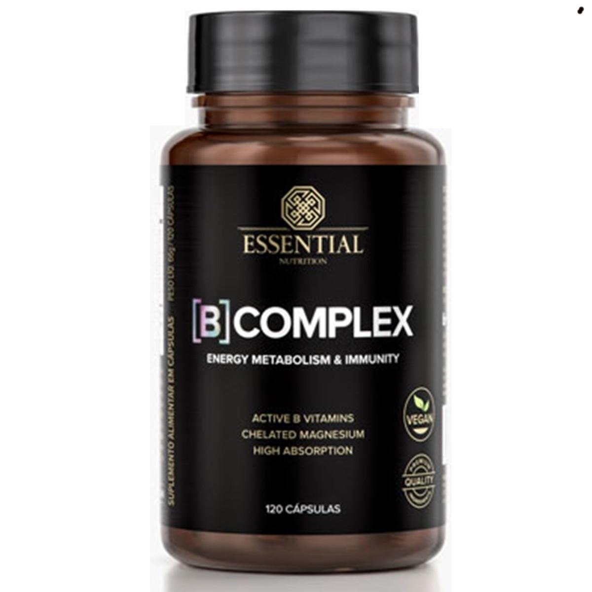 B Complex + Magnésio Vitaminas 120 Capsulas Essential Menor preço em B Complex + Magnésio Vitaminas 120 Capsulas Essential