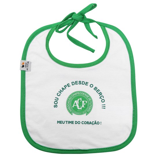 Babador Chapecoense Infantil Time do Coração - Branco+Verde