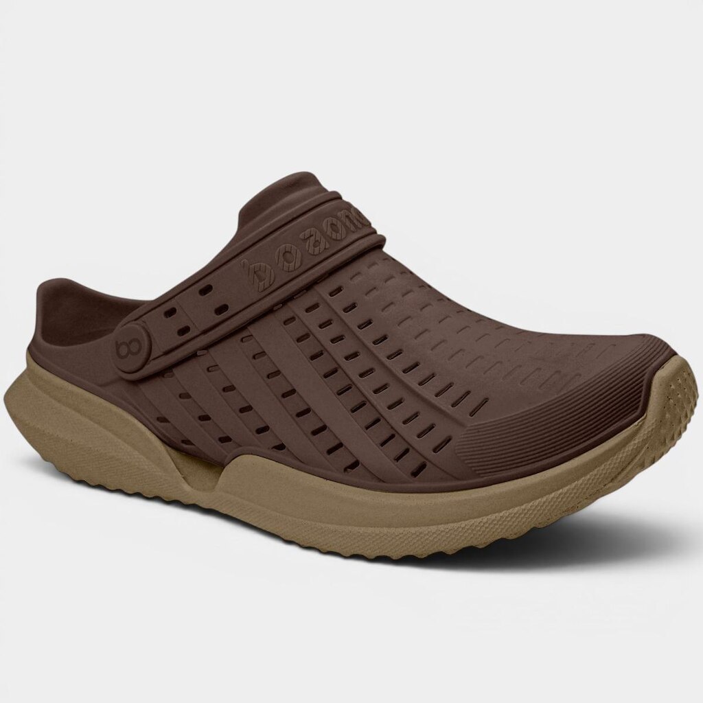 Babuche Boaonda Flow Masculino - Marrom Escuro e Bege - 37