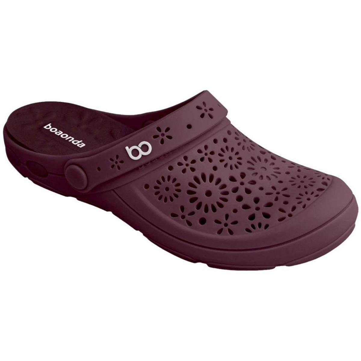 Babuche Feminino Boa Onda Palmilha Removível Ortopédico Roxo