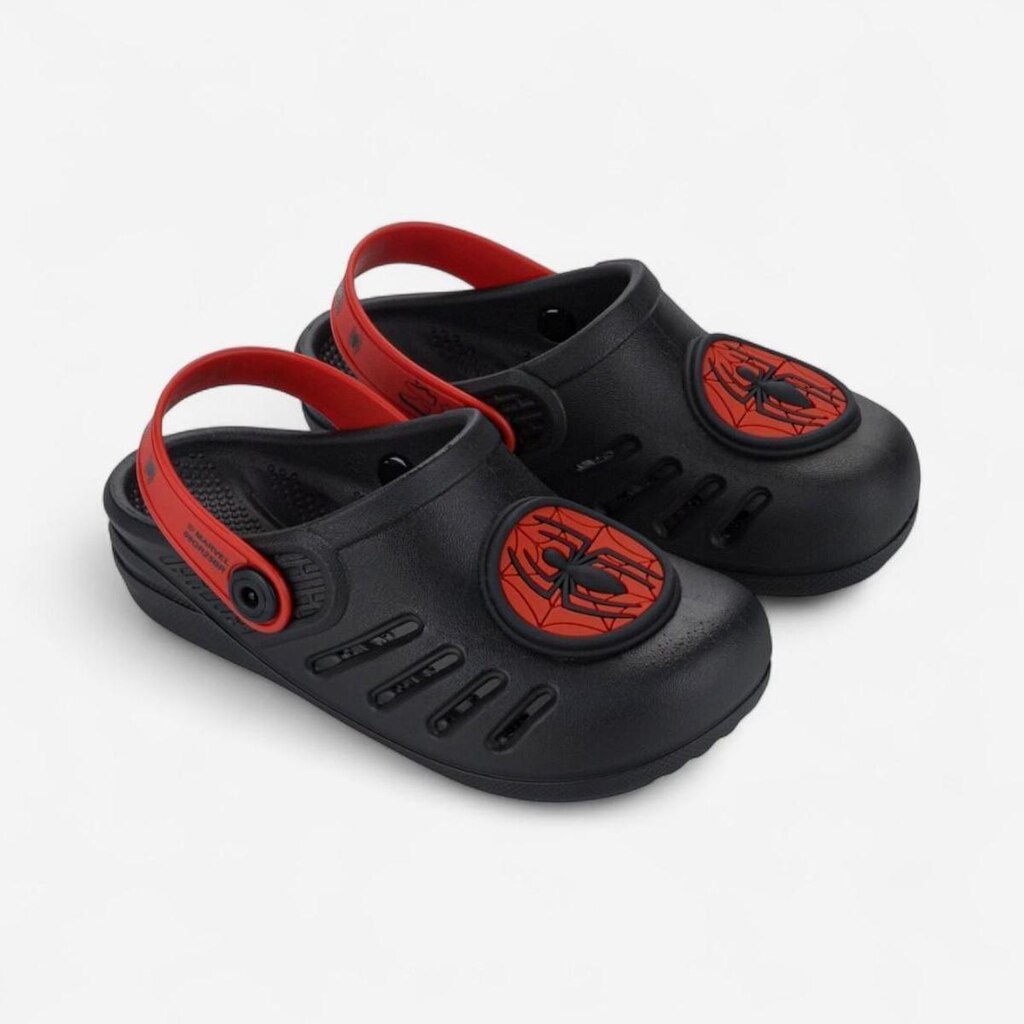 Babuche Infantil Marvel Ready Grendene Homem Aranha Preto
