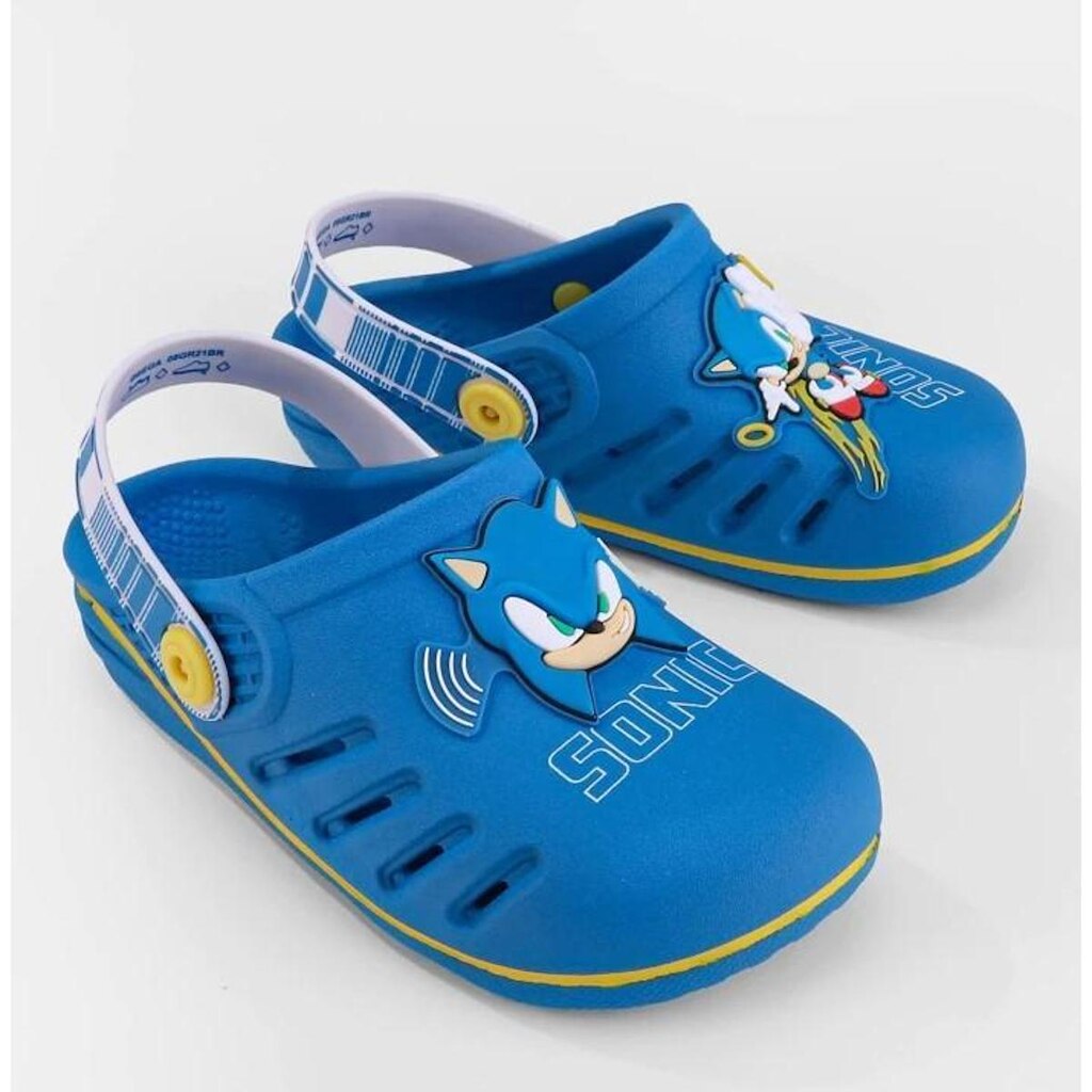 Babuche Infantil Sonic Speed 22594 Azul/Branco/Amarelo 23/24