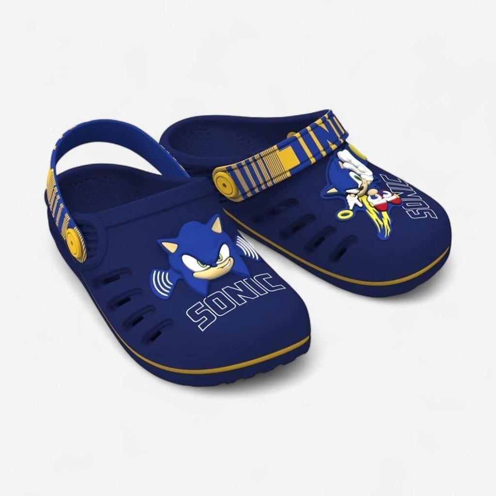 Babuche Infantil Sonic Speed Grendene Kids Azul