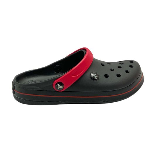 Babuche Kemo Iate Sport Ref. B1014 Unissex - Preto/Preto/Vermelho - Preto Menor preço em Babuche Kemo Iate Sport Ref. B1014 Unissex - Preto/Preto/Vermelho - Preto