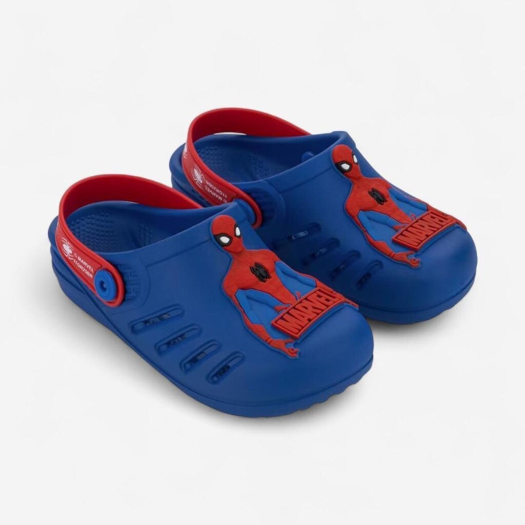Babuche Marvel Ready Homem Aranha Grendene Kids Infantil Azul