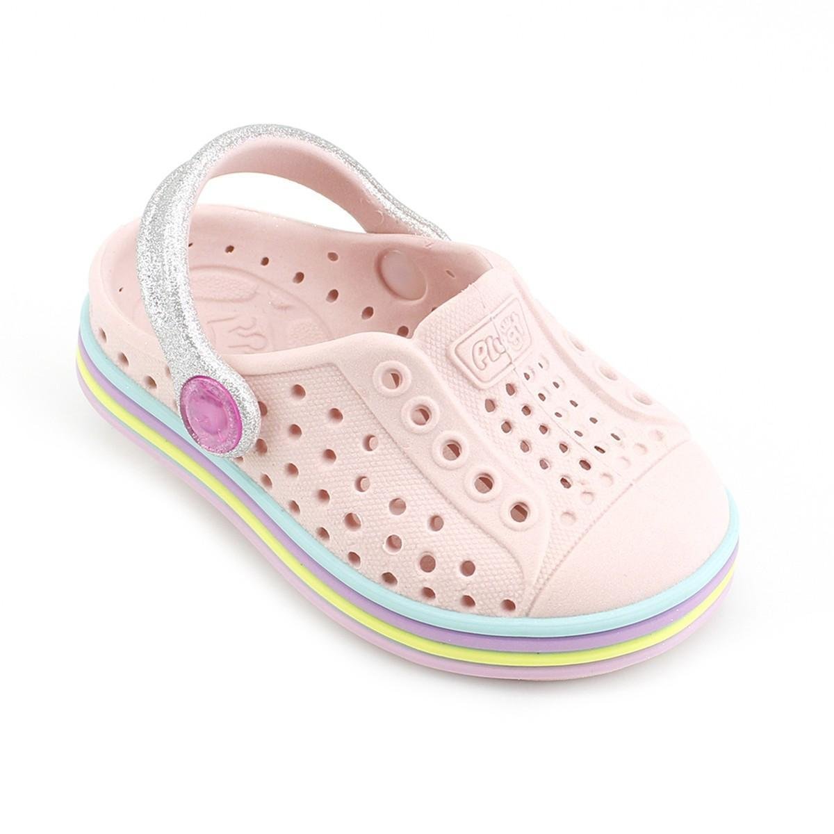 Babuche Plugt Joy Arco Íris Feminina - Rosa | Netshoes