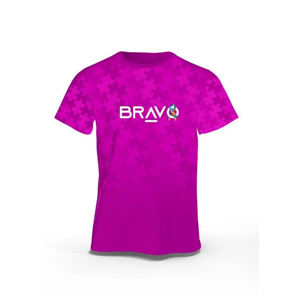 Baby Look Bravo Puzzle Rosa (PRÉ-VENDA)