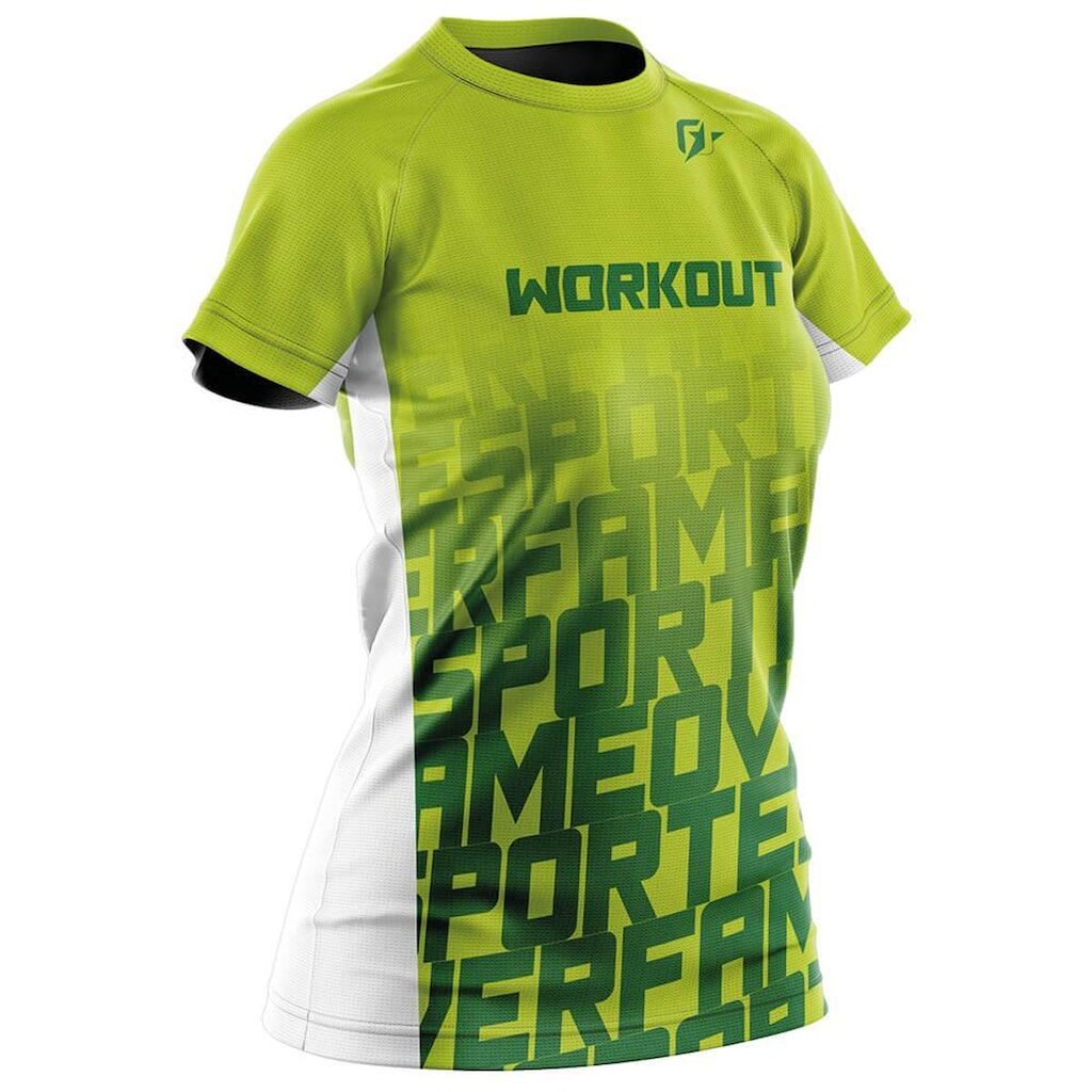 Baby Look Feminina Treino Academia Spelling Verde