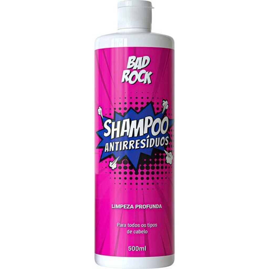 Bad Rock - Shampoo Antirresíduos Limpeza Profunda 500ml