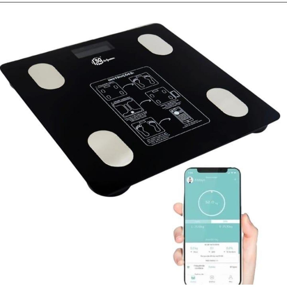Balança Digital Corporal Bioimpedância Bluetooth App Menor preço em Balança Digital Corporal Bioimpedância Bluetooth App