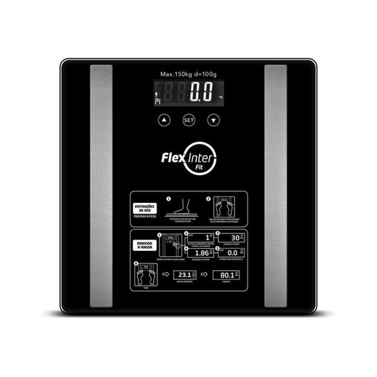 Balança Digital Corporal Com Bioimpedância Simple FlexInter Fit - Preto é ruim? Balança Digital Corporal Com Bioimpedância Simple FlexInter Fit - Preto é boa?