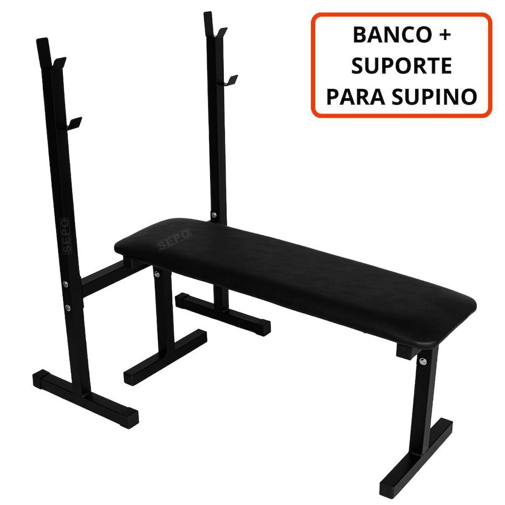 Banco/ Cavalete/ Supino Regulável Reto Completa
