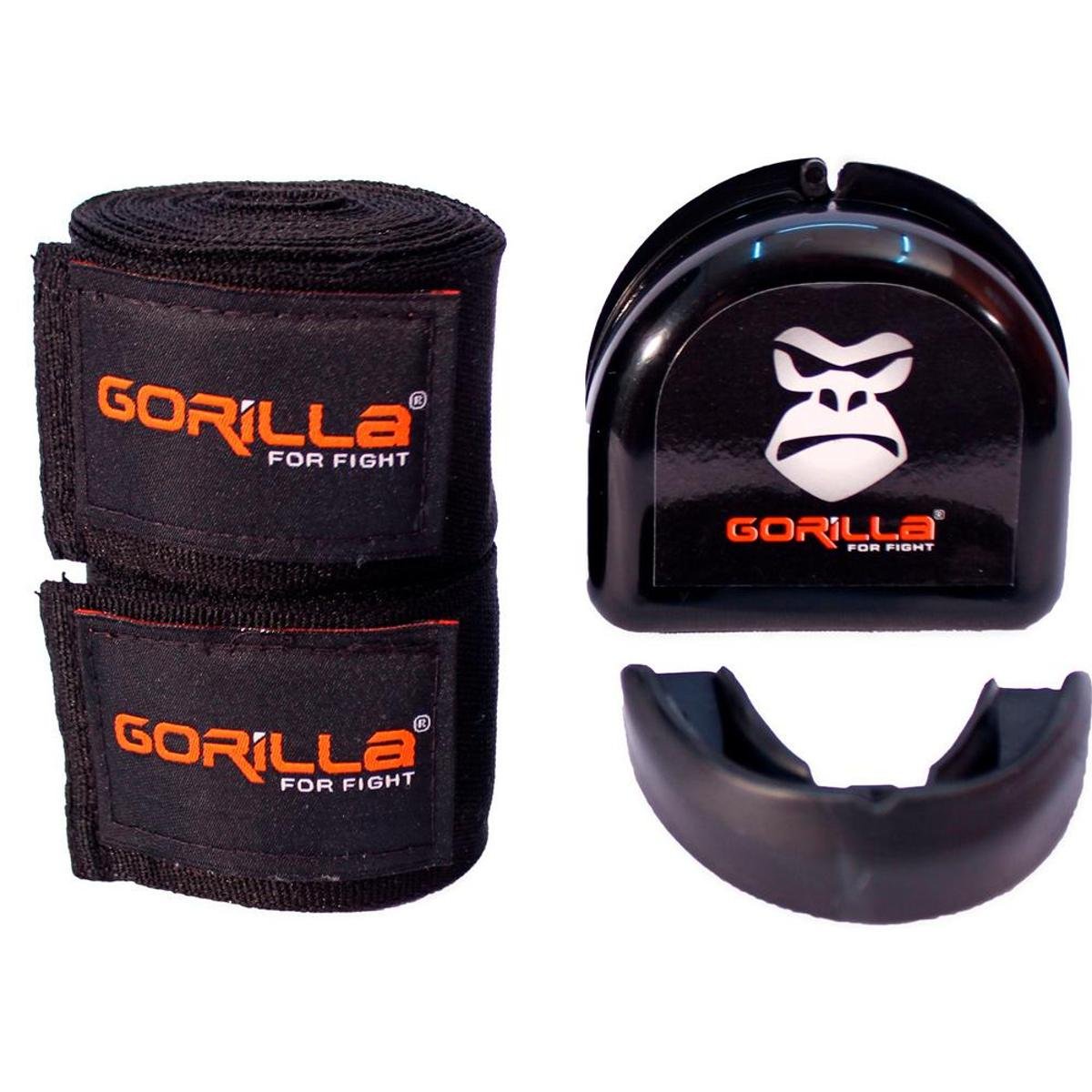 Bandagem Elástica + Protetor Bucal - Muay-Thai Boxe - Gorilla Menor preço em Bandagem Elástica + Protetor Bucal - Muay-Thai Boxe - Gorilla