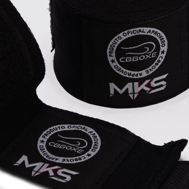 Bandagem Fita Protetora Elástica MKS 4,55m Preto CBBOXE Approved