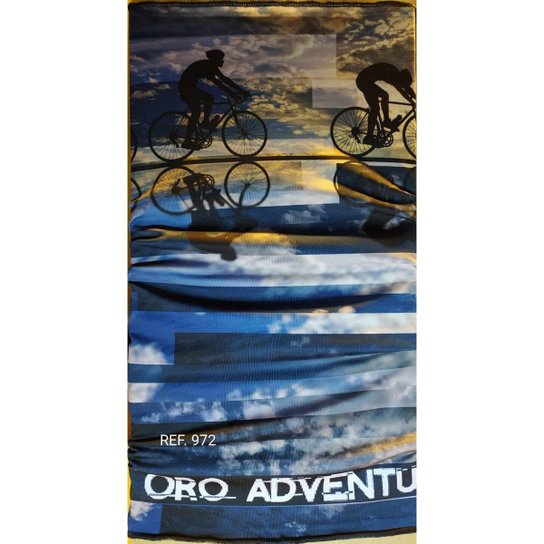 Bandana Buff Lenço Bike 2 Para Moto Pesca E Ciclismo Com Proteção UV50+ Tamanho Único - Azul