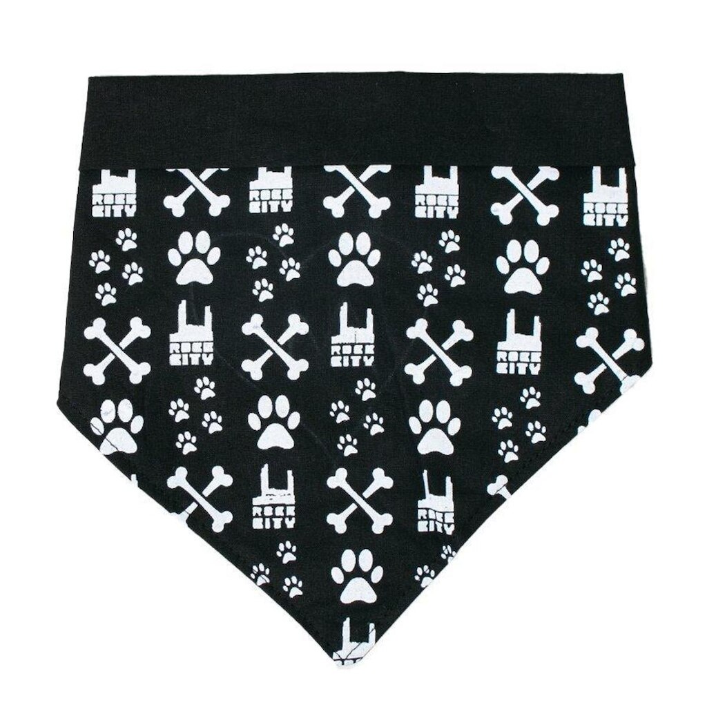 Bandana Rock City Para Cachorro Bones Preto