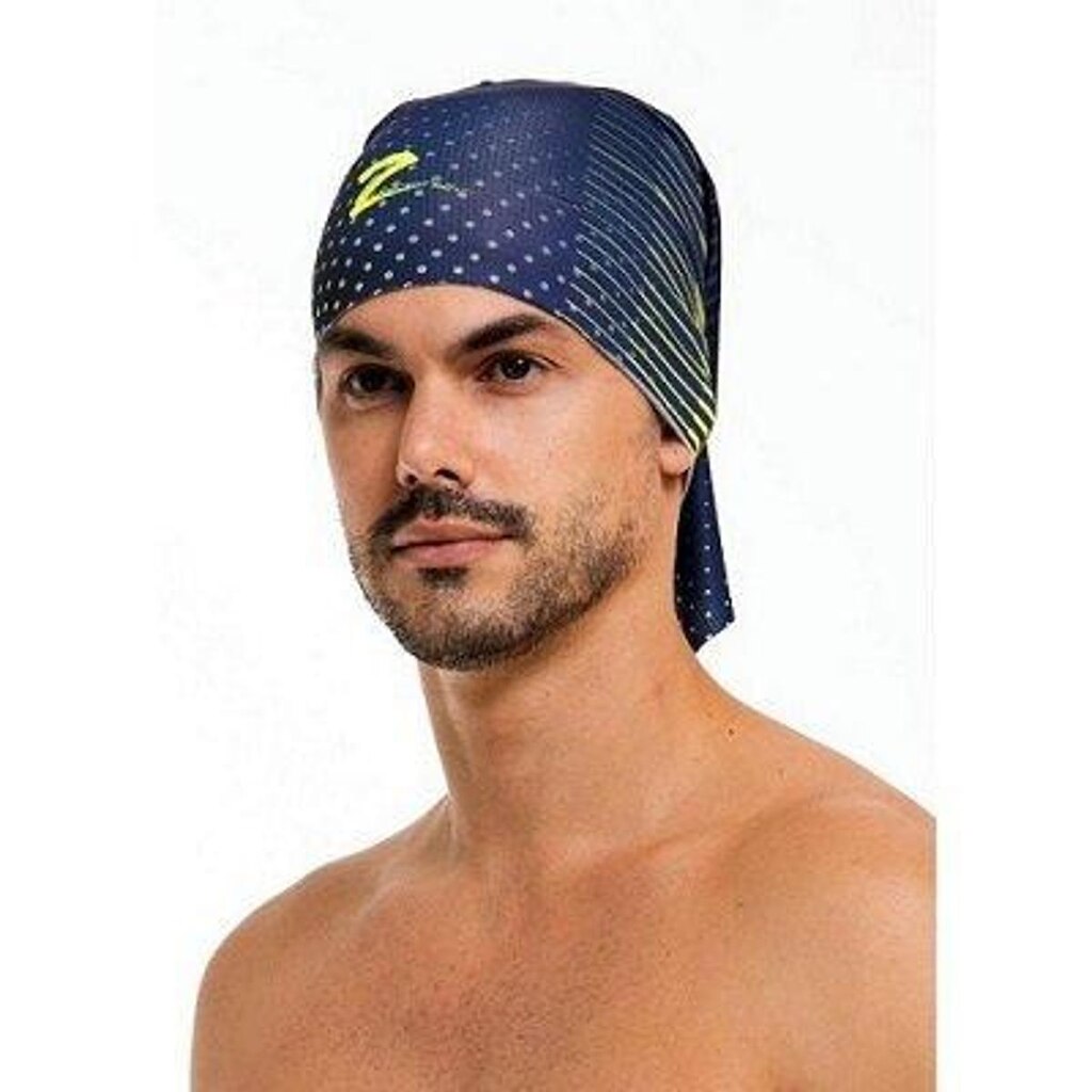 Bandana Tubular - Z-NINE Azul com Detalhe Amarelo