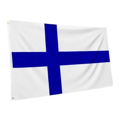 Bandiera Finlandia 90x150cm In Poliestere Resistente UV, Con 2 Occhielli In Metallo, Bandiera Da Esterno - 2