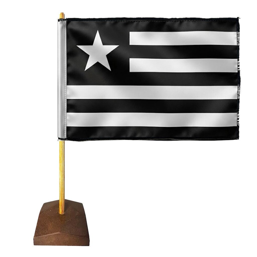Bandeira de Mesa do Botafogo Myflag Pedestal Madeira