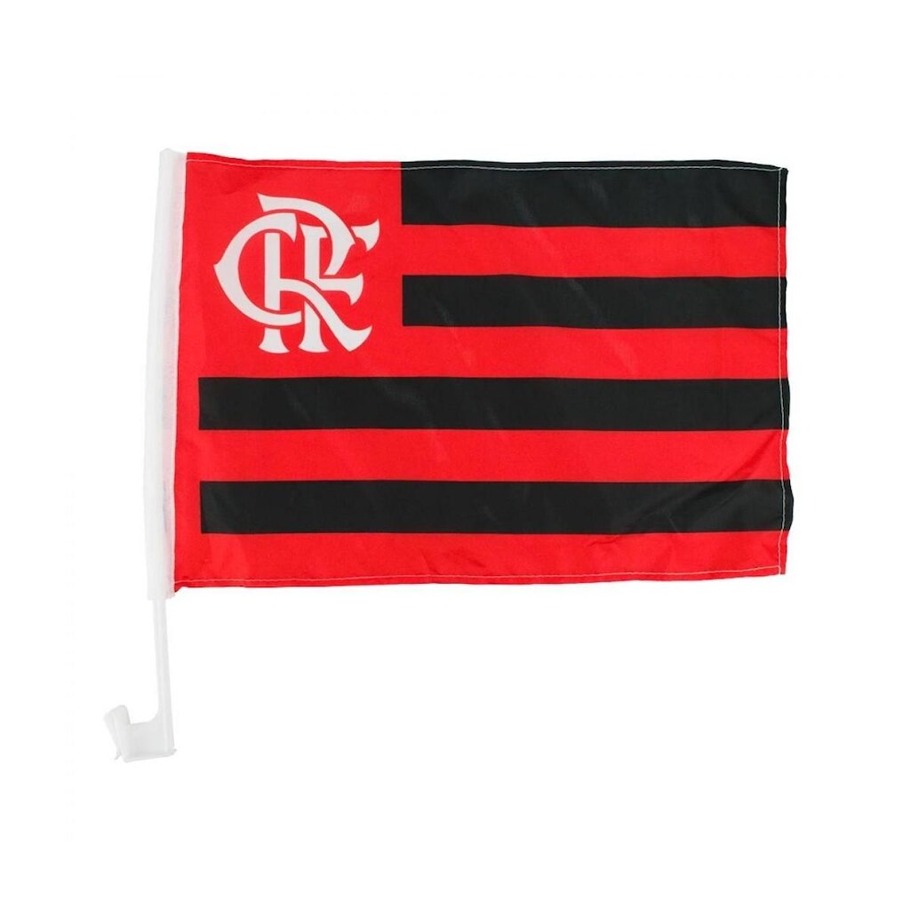 Bandeira Haste Plástico Vidro Carro Flamengo