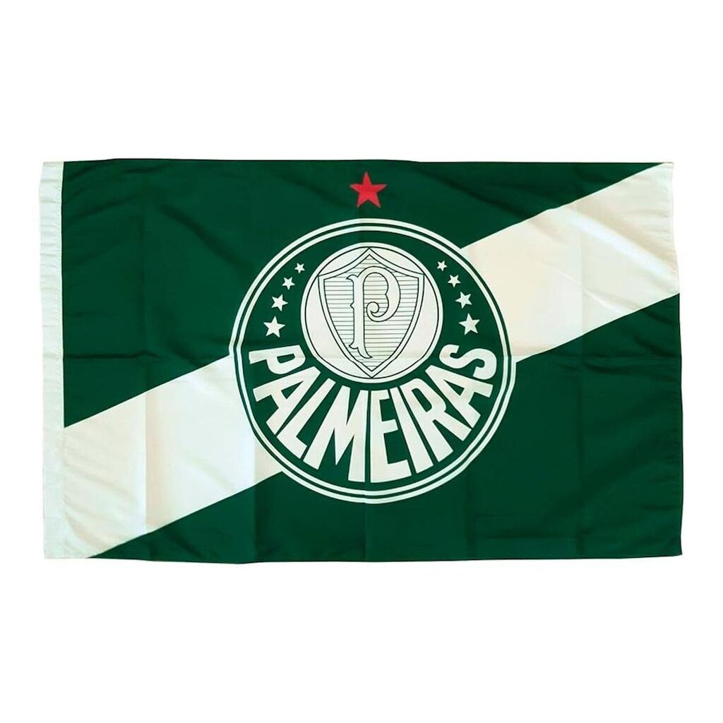 Bandeira Palmeiras Torcedor 2 panos 1 face 0,90 x 1,30 m - Cód. 365
