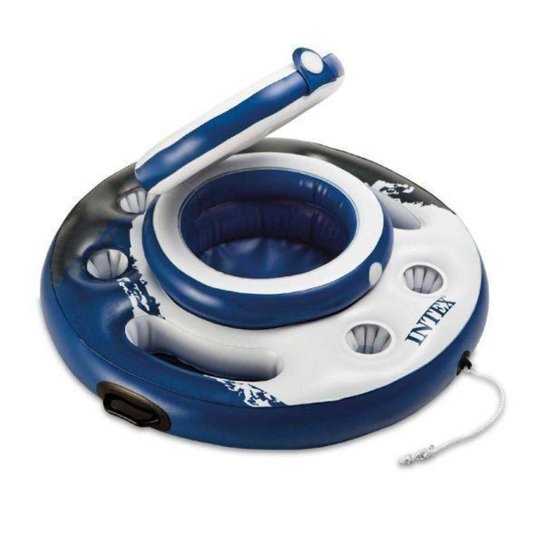 Bar Cooler Flutuante 15 Litros Intex 30 Latas 05 Porta Copos - Azul Menor preço em Bar Cooler Flutuante 15 Litros Intex 30 Latas 05 Porta Copos - Azul