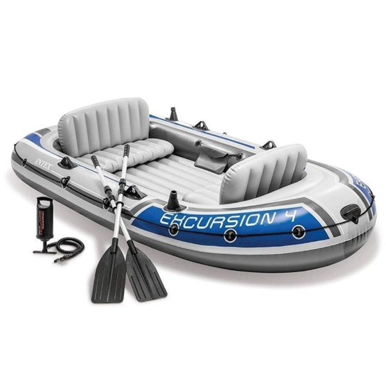 Barco Bote Inflável Intex Excursion 4 Pessoas Remos Bomba - Branco é ruim? Barco Bote Inflável Intex Excursion 4 Pessoas Remos Bomba - Branco é boa?