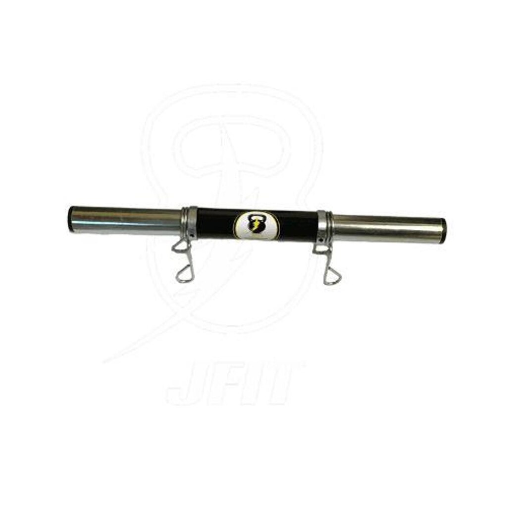 Barra 40cm Oca p/ Halteres Pegada Emborrachada c/ Presilhas Jfit