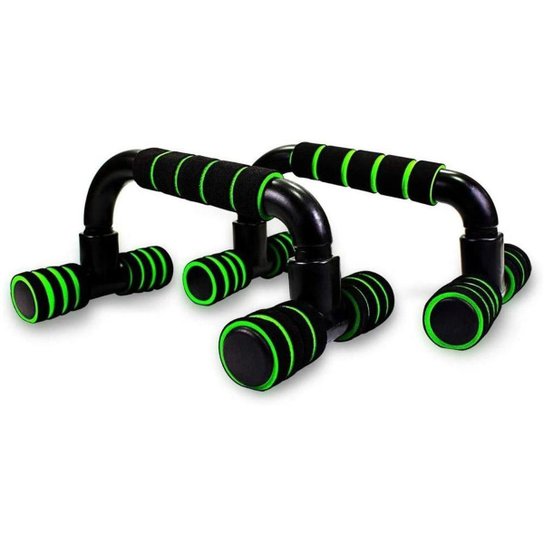 Barra De Apoio Fixo Aiker Push Up - Preto+verde Menor preço em Barra De Apoio Fixo Aiker Push Up - Preto+verde