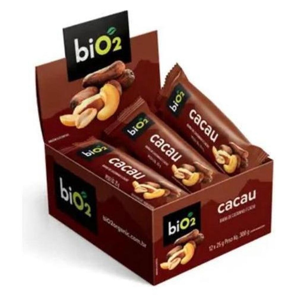 Barra De Castanhas E Cacau 25g Bio2 Display 12 Unidades